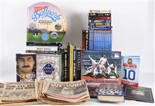 1980s-2000s MLB & NFL Books, Magazines, Newspapers (Lot of 90+)