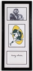 1952-59 Bobby Dillon Green Bay Packers Signed 9x21.5 Framed Index Card & Photo (JSA)