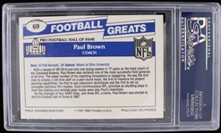 1989 Paul Brown (d.1991) Cleveland Browns Autographed Swell Greats Trading Card #69 (PSA Slabbed)