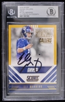 2016 Eli Manning New York Giants Autographed Score Signal Callers Trading Card #17 (Beckett Slabbed)