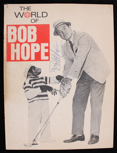 1970s Bob Hope (d.2003) Autographed World of Bob Hope Magazine Cover *JSA*