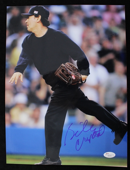 2000s Billy Crystal Actor Autographed 11"x14" Color Photo *JSA*(First Pitch New York Yankees)
