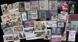 1860's-1970's Presidential & Americana Postcard & Trade Card Collection - Lot of 125 