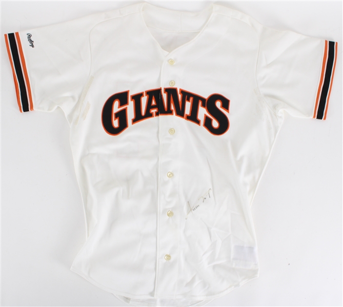 1989 Willie Mays San Francisco Giants Signed Scoreboard Jersey (JSA)