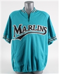 1995-97 Jeff Conine Florida Marlins Signed Warm Up Pullover (MEARS LOA / JSA)