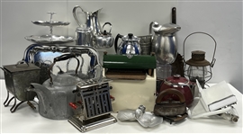 1940s-2000s Antique Collection w/ Cameras, Tea Pots, Trading Cards & more (Lot of 50+)