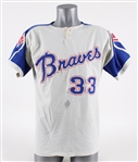 1972 Pat Jarvis Atlanta Braves Game Worn Home Jersey (MEARS LOA)