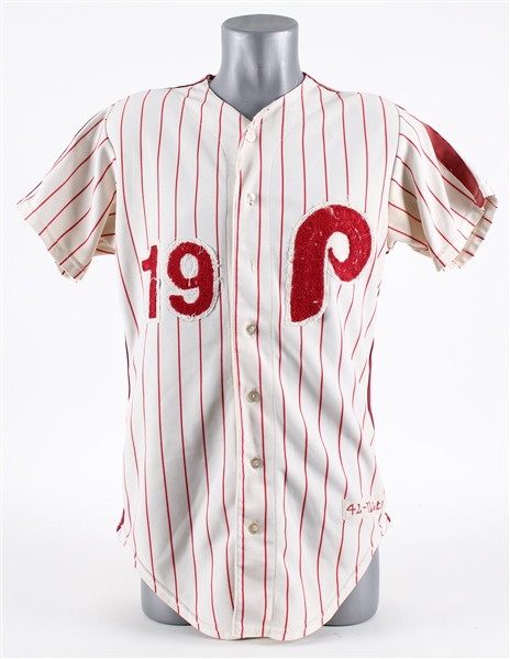1972 Greg Luzinski Philadelphia Phillies Game Worn Home Jersey (MEARS LOA)