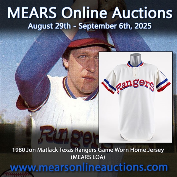 1980 Jon Matlack Texas Rangers Game Worn Home Jersey (MEARS LOA)
