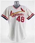 1991 Jose DeLeon St. Louis Cardinals Signed Game Worn Home Jersey (MEARS LOA / JSA)