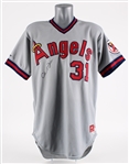 1987 Chuck Finley California Angels Signed Game Worn Road Jersey (MEARS LOA / JSA)
