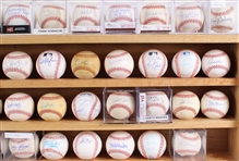 1980's-2020's Enormous Signed Baseball Collection - Lot of 125 w/ Hank Aaron, Johnny Bench, Joe DiMaggio, Willie Mays, Mariano Rivera, Pete Rose & More