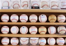 1980's-2020's Enormous Signed Baseball Collection - Lot of 125 w/ Hank Aaron, Johnny Bench, Joe DiMaggio, Willie Mays, Mariano Rivera, Pete Rose & More