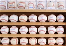 1980's-2020's Enormous Signed Baseball Collection - Lot of 125 w/ Hank Aaron, Johnny Bench, Joe DiMaggio, Willie Mays, Mariano Rivera, Pete Rose & More