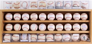 1980's-2020's Enormous Signed Baseball Collection - Lot of 125 w/ Hank Aaron, Johnny Bench, Joe DiMaggio, Willie Mays, Mariano Rivera, Pete Rose & More