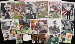 1970's-2010's Huge Football Signed Photo Collection - Lot of 190 w/ Dick Butkus, Earl Campbell, Terrell Davis, Richard Dent, Joe Greene, Franco Harris, Paul Hornung & More