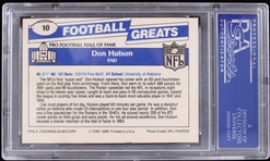 1989 Don Hutson (d.1997) Green Bay Packers Autographed Swell Greats Trading Card (PSA Slabbed)