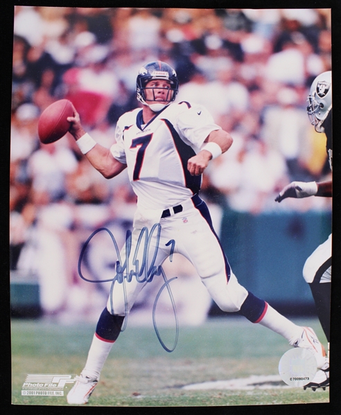 1983-98 John Elway Denver Broncos Signed 8"x10" Photo