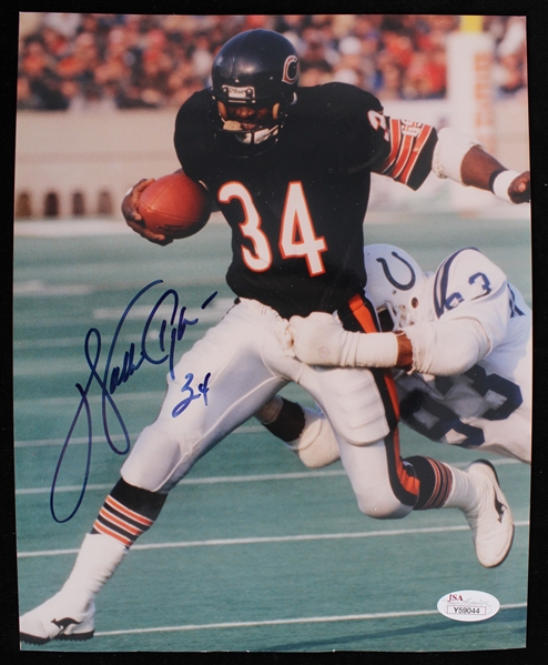 1975-87 Walter Payton (d.1999) Chicago Bears Autographed 8"x10" Color Photo *JSA*