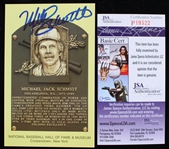 1995 Mike Schmidt Philadelphia Phillies Autographed MLB Hall of Fame Plaque Postcard *JSA*