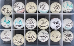 1990's-2000's Golf Memorabilia Collection - Lot of 90 w/ Signed Golf Balls, Greater Milwaukee Open Volunteer Passes, Caddy Vests & More (JSA)