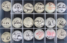1990's-2000's Golf Memorabilia Collection - Lot of 90 w/ Signed Golf Balls, Greater Milwaukee Open Volunteer Passes, Caddy Vests & More (JSA)