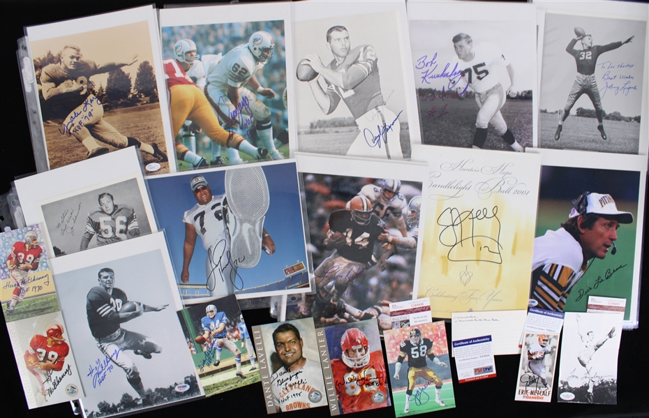 1970s-2010s Gigantic Football Signed Photo Collection - Lot of 190 w/ Deacon Jones, John Madden, Dan Marino, Bill Parcells, Jerry Rice, Gale Sayers & More