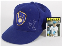 1993 Robin Yount Milwaukee Brewers Signed Game Worn Cap (MEARS LOA / JSA)