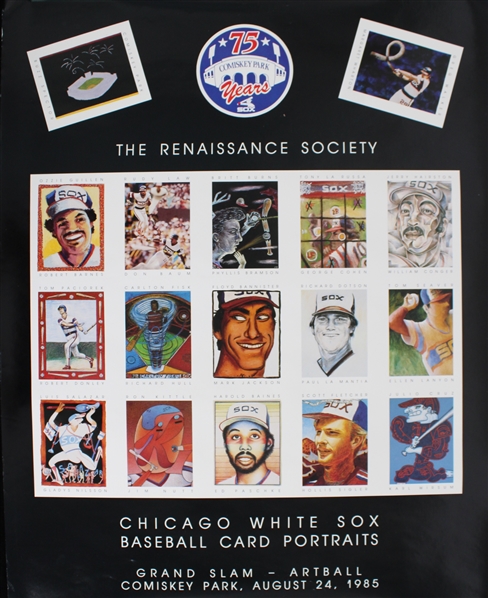 1980s-90s Chicago White Sox Portraits 23x29 Poster & Quarterback Shootout Poster 