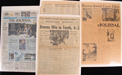 1950-90s Milwaukee Journal Sentinels w/ Braves, Packers, Del Crandall, Robin Yount & more (Lot of 18)