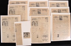 1950-90s Milwaukee Journal Sentinels w/ Braves, Packers, Del Crandall, Robin Yount & more (Lot of 18)
