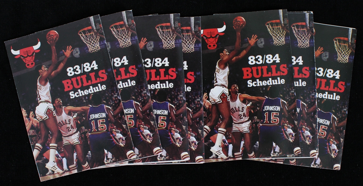 1983-84 Chicago Bulls Pocket Schedules (Lot of 10)