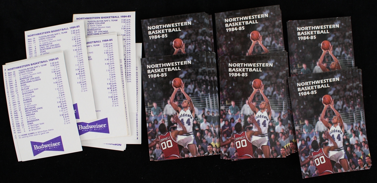 1984-85 Nothwestern University Mens Basketball Pocket Schedule Cards (Lot of 50)