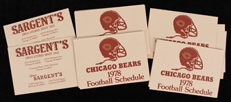1978 Chcago Bears Pocket Schedules (Lot of 14)