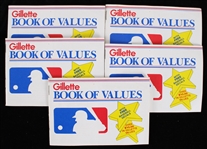 1983 Gillette Book of Values With MLB Decals (Lot of 5)