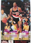 1985-95 Terry Porter Portland Trail Blazers 23x35 Signed Poster (JSA) 