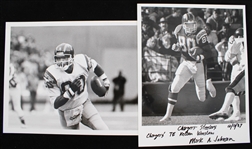 1986-87 Kellen Winslow San Diego Chargers 8"x10" Original George Gojkovich B&W Photo (Blank Back) (Lot of 2)