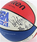 1992 USA Basketball Dream Team Multi Signed Red White & Blue Olympic Basketball w/ Michael Jordan, Charles Barkley, Scottie Pippen & More (JSA)