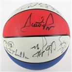 1992 USA Basketball Dream Team Multi Signed Red White & Blue Olympic Basketball w/ Michael Jordan, Charles Barkley, Scottie Pippen & More (JSA)