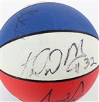 1992 USA Basketball Dream Team Multi Signed Red White & Blue Olympic Basketball w/ Michael Jordan, Charles Barkley, Scottie Pippen & More (JSA)