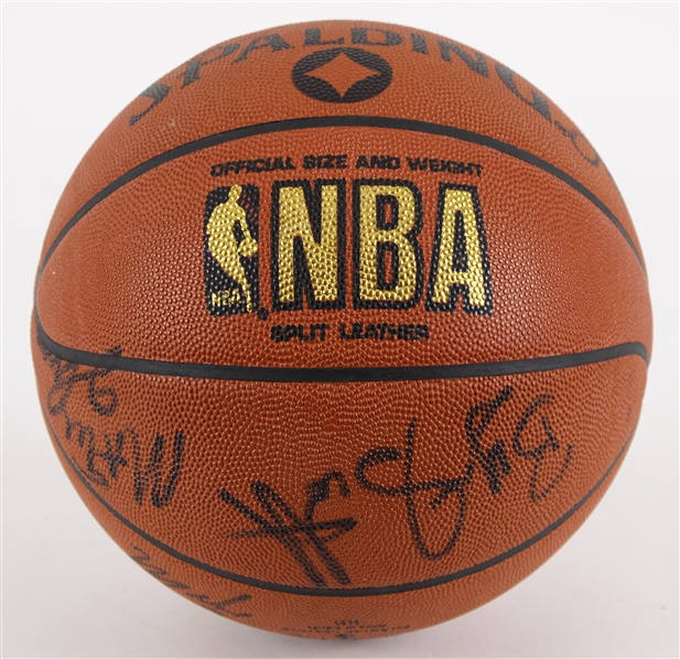 1988-90 Los Angeles Lakers Multi Signed ONBA Stern Basketball w/ 7 Signatures Including Magic Johnson, James Worthy, Pat Riley & More (JSA)
