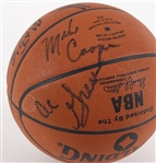 1988-90 Los Angeles Lakers Multi Signed ONBA Stern Basketball w/ 7 Signatures Including Magic Johnson, James Worthy, Pat Riley & More (JSA)