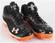 2012 Buster Posey San Francisco Giants Signed Under Armour Game Worn Cleats (MEARS LOA  & PSA/DNA) NL MVP & World Series Champions Season