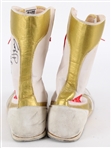 1982-86 Thomas Hearns Signed Mizuno Fight / Practice Worn Boxing Shoes (MEARS LOA) *JSA*
