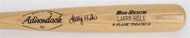 1978-79 Larry Hisle Milwaukee Brewers Signed Adirondack Professional Model Game Used Bat (MEARS LOA / JSA)