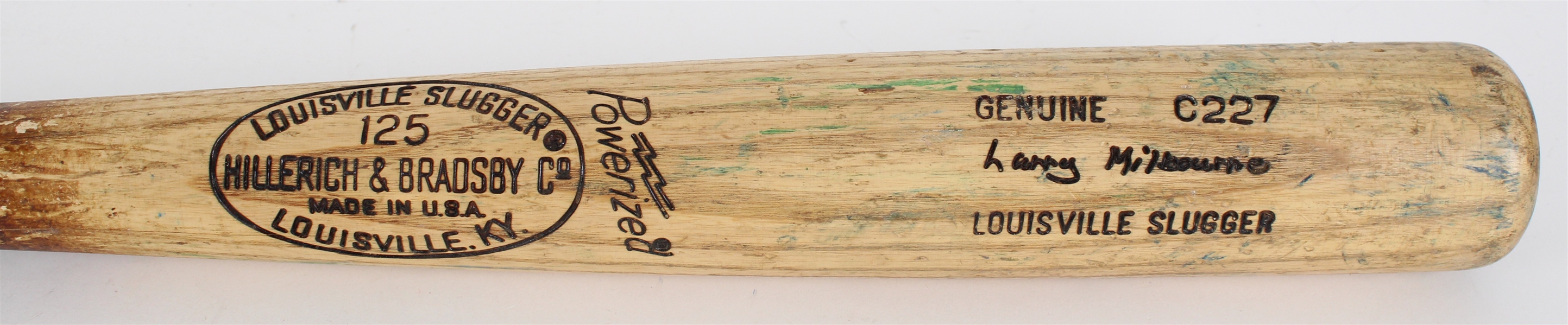 1977-79 Larry Milbourne Seattle Mariners H&B Louisville Slugger Professional Model Game Used Bat (MEARS LOA)