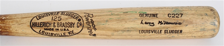 1977-79 Larry Milbourne Seattle Mariners H&B Louisville Slugger Professional Model Game Used Bat (MEARS LOA)