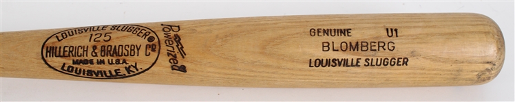 1978 Ron Blomberg Chicago White Sox H&B Louisville Slugger Professional Model Game Used Bat (MEARS LOA)