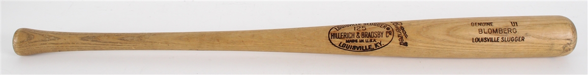 1978 Ron Blomberg Chicago White Sox H&B Louisville Slugger Professional Model Game Used Bat (MEARS LOA)