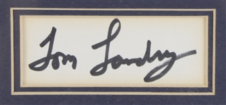 1960-1988 Tom Landry Dallas Cowboys Signed 16x20 Framed Cut & Photo (JSA) 